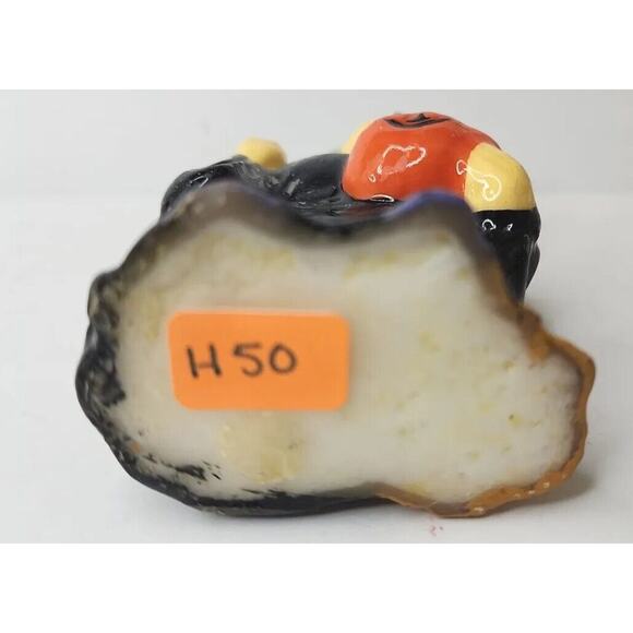 Vintage Creepy Face Witch & Pumpkin Candle 4" SKU H50 - Picture 7 of 8